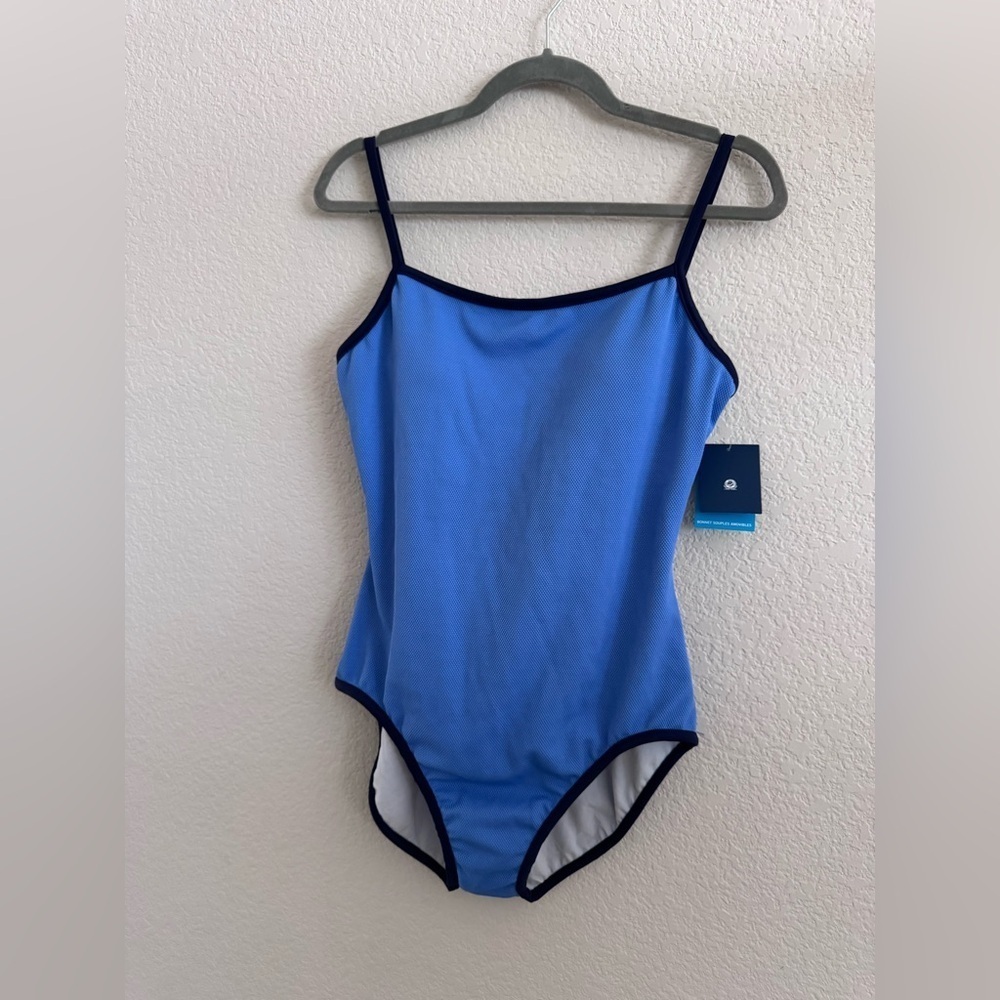 Jantzen One Piece Swimsuit Blue Removable Soft Cup Size 16 - Picture 2 of 11